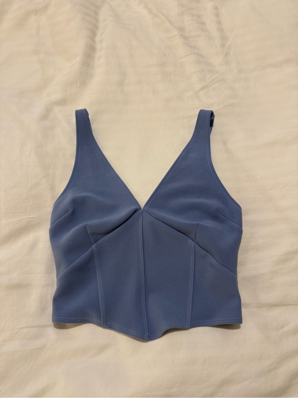 Abercrombie & Fitch Dusty Blue Cropped V-Neck Camisole